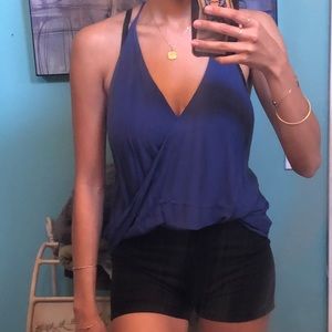 Blue halter top